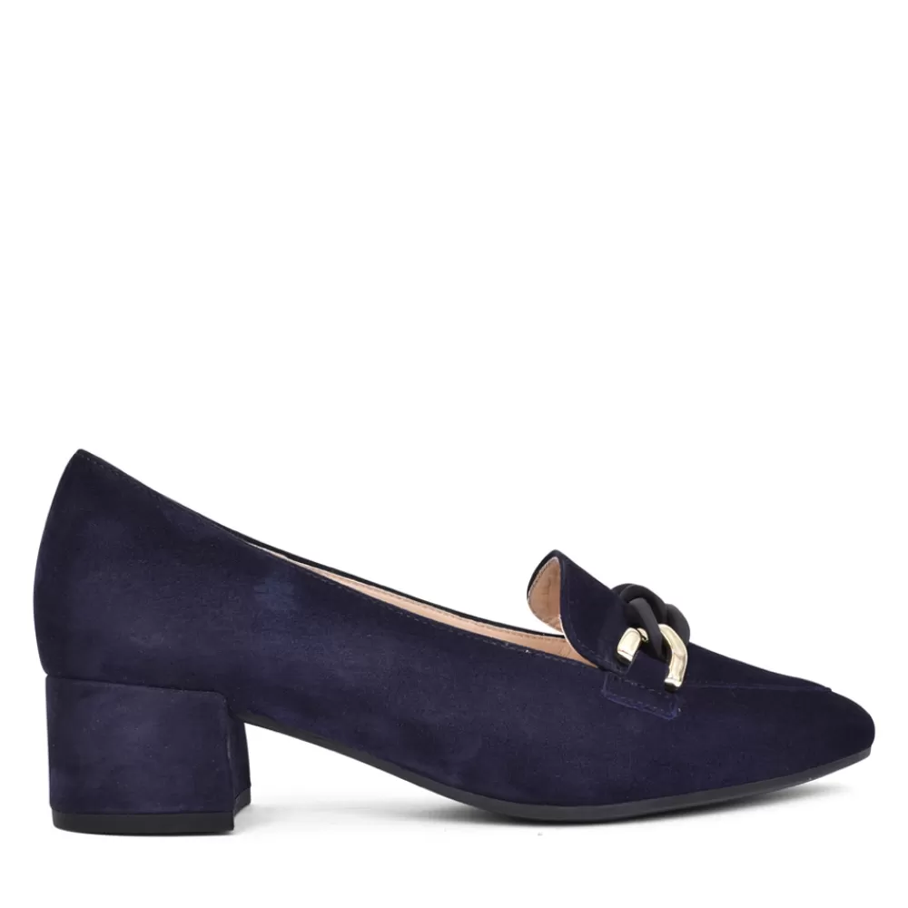 Ladies GABOR Ladies Hoolie 31.441 Low Heel Court Shoe In Navy