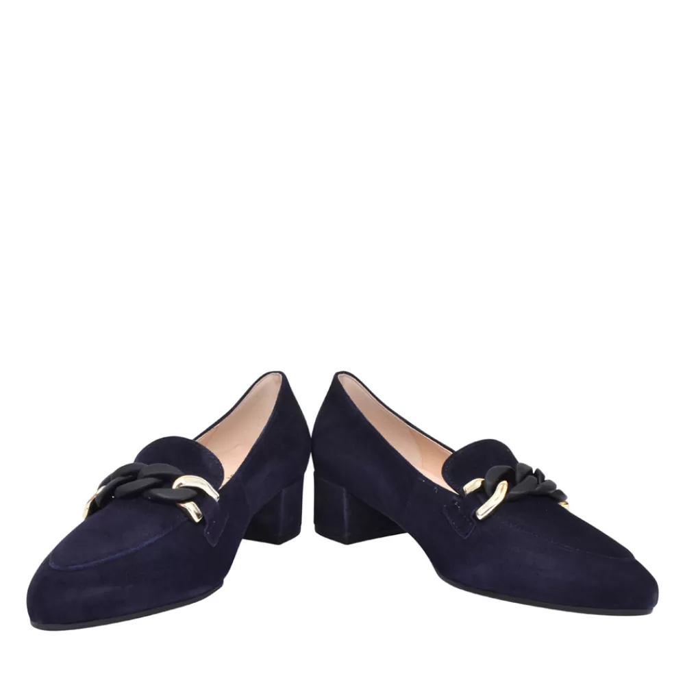 Ladies GABOR Ladies Hoolie 31.441 Low Heel Court Shoe In Navy