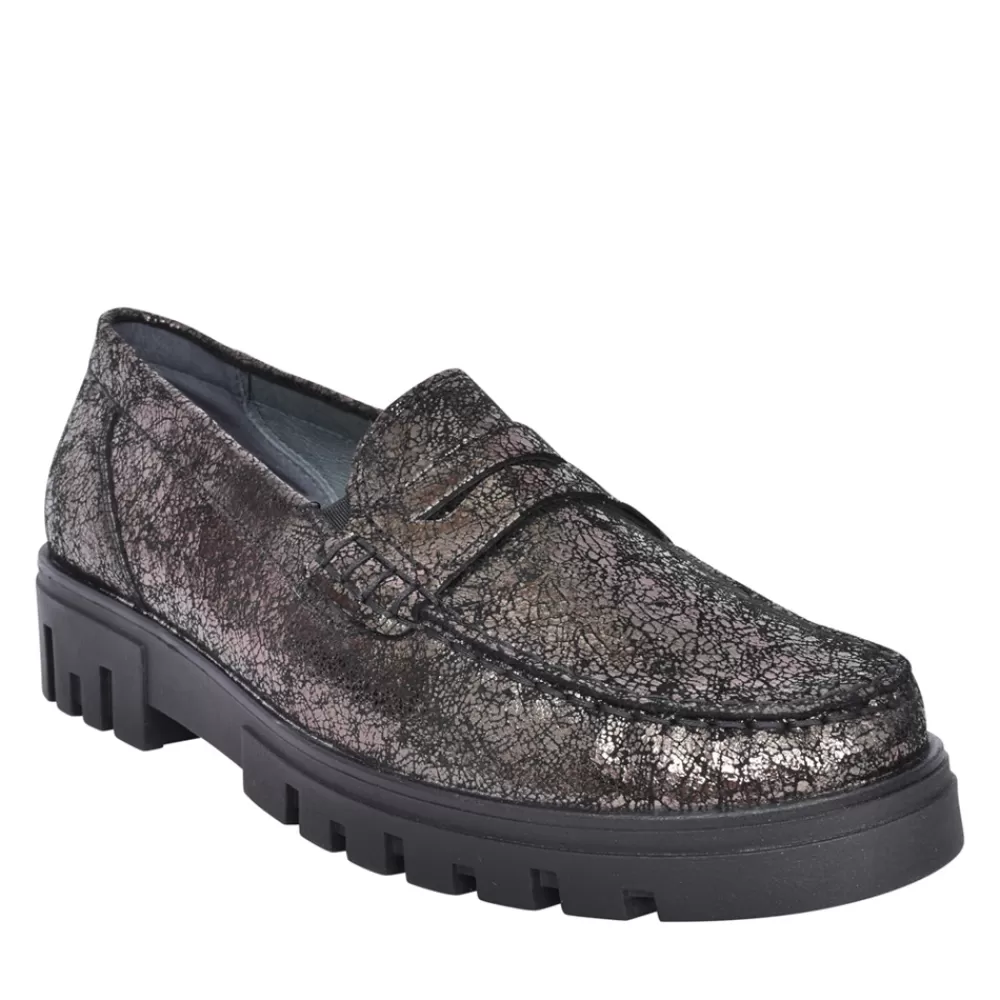 Ladies WALDLAUFER Ladies H-Serena 723502 Slip-On Shoe In Black Interest