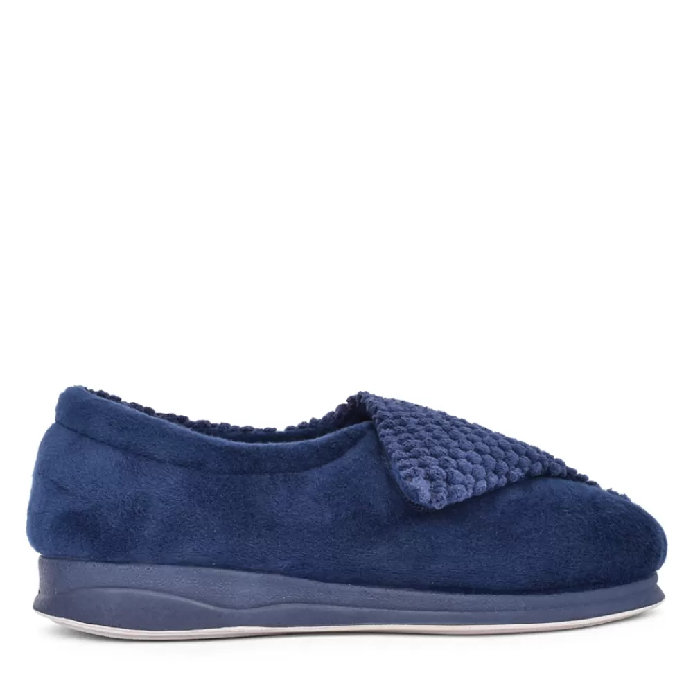 Ladies PADDERS Ladies Hug 424N Wide Fit Slipper In Navy