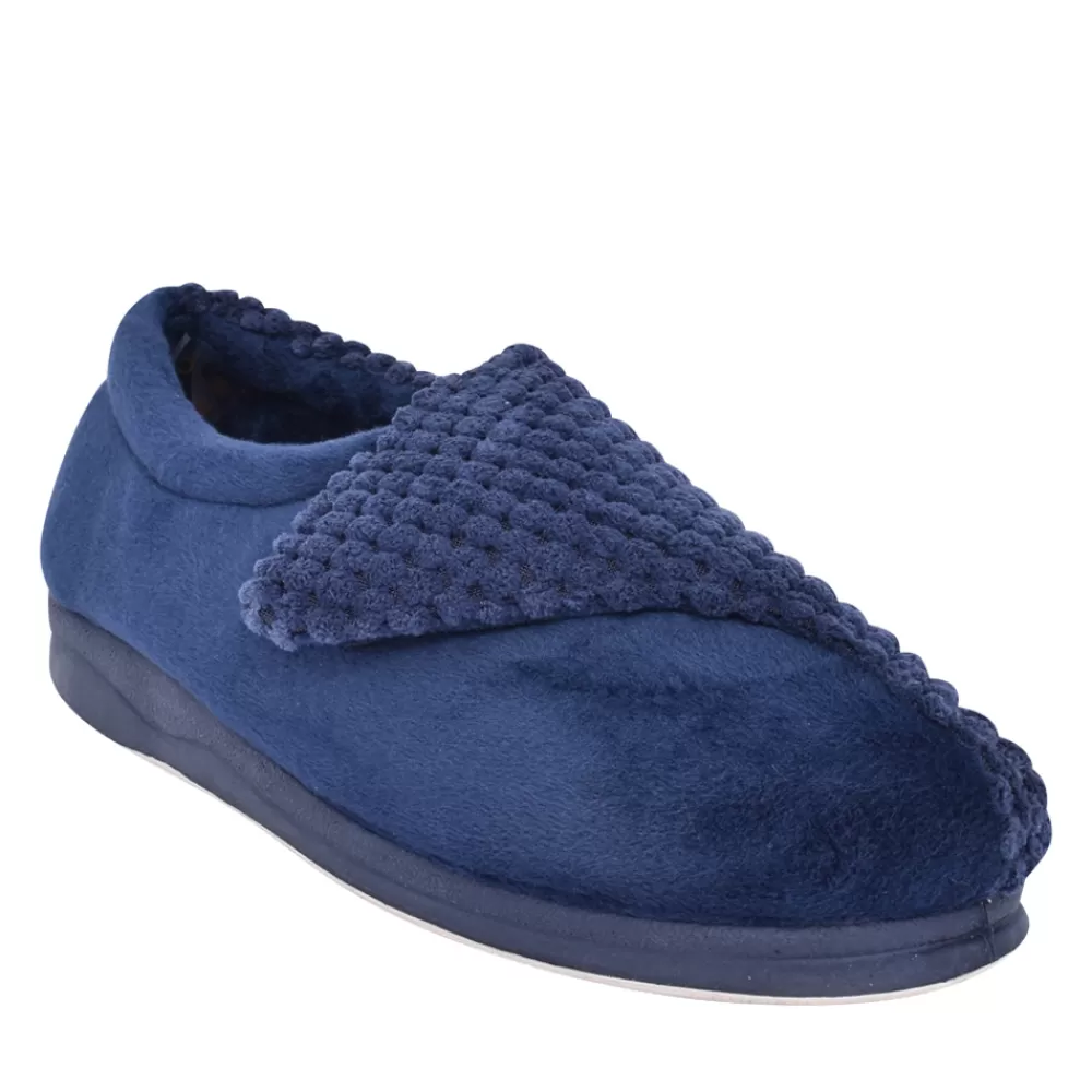 Ladies PADDERS Ladies Hug 424N Wide Fit Slipper In Navy