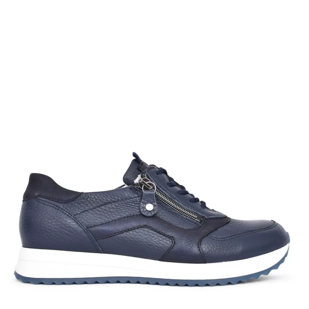 Ladies WALDLAUFER Ladies H-Vicky 752002 Trainer In Navy