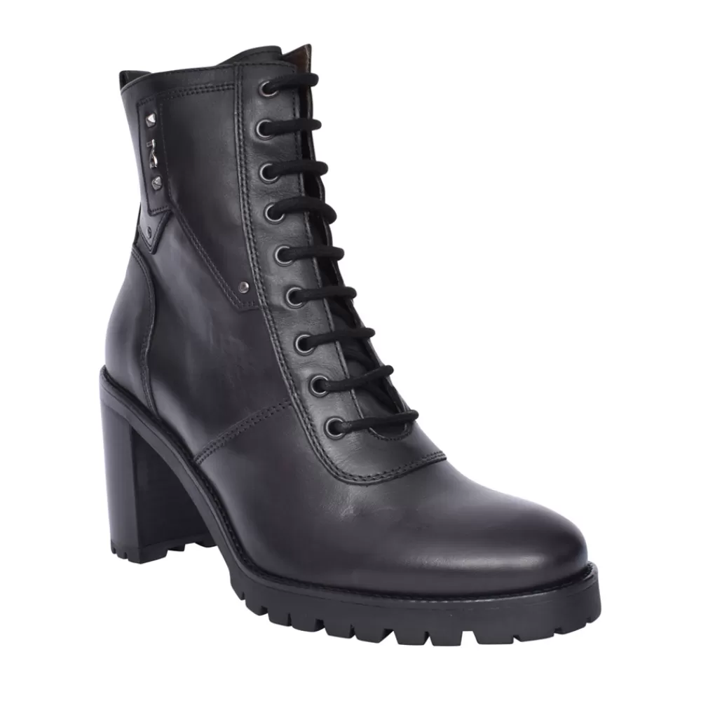 Ladies NEROGIARDINI Ladies I308983D Laced Ankle Boot In Black