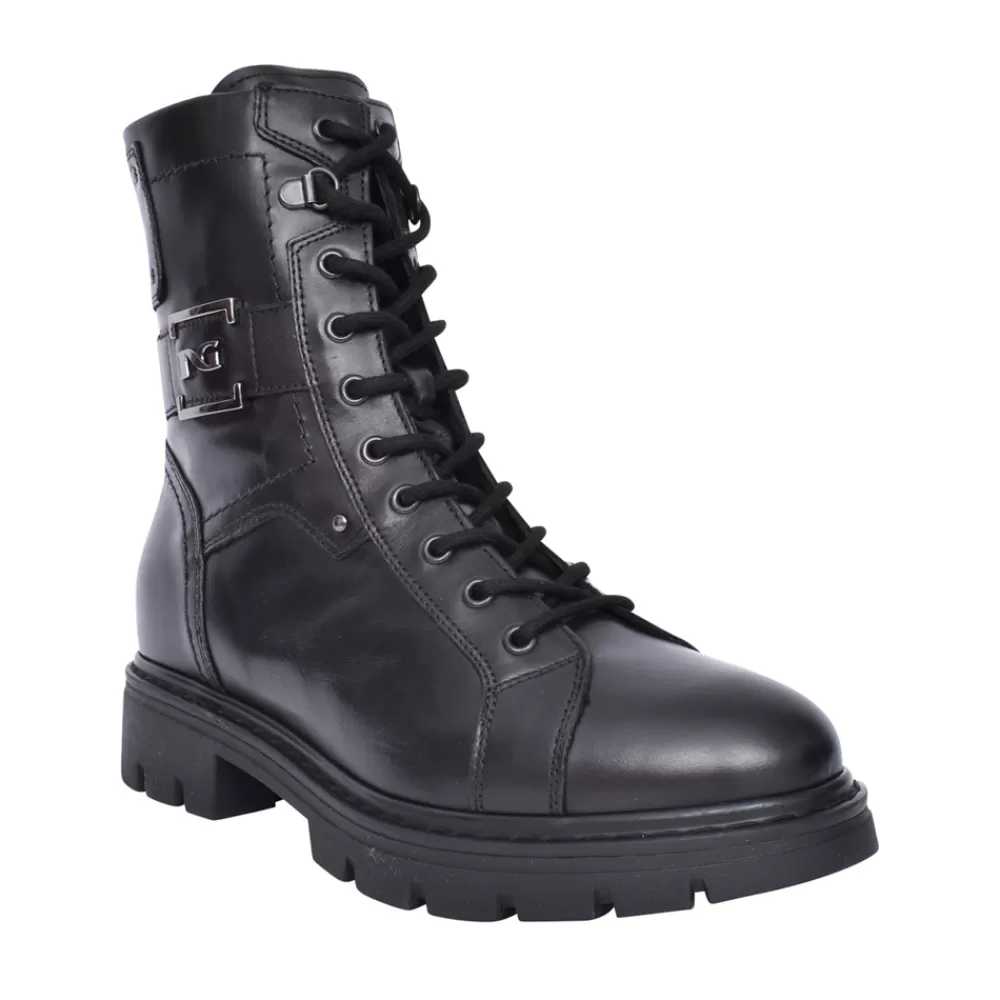 Ladies NEROGIARDINI Ladies I309062D Laced Ankle Boot In Black