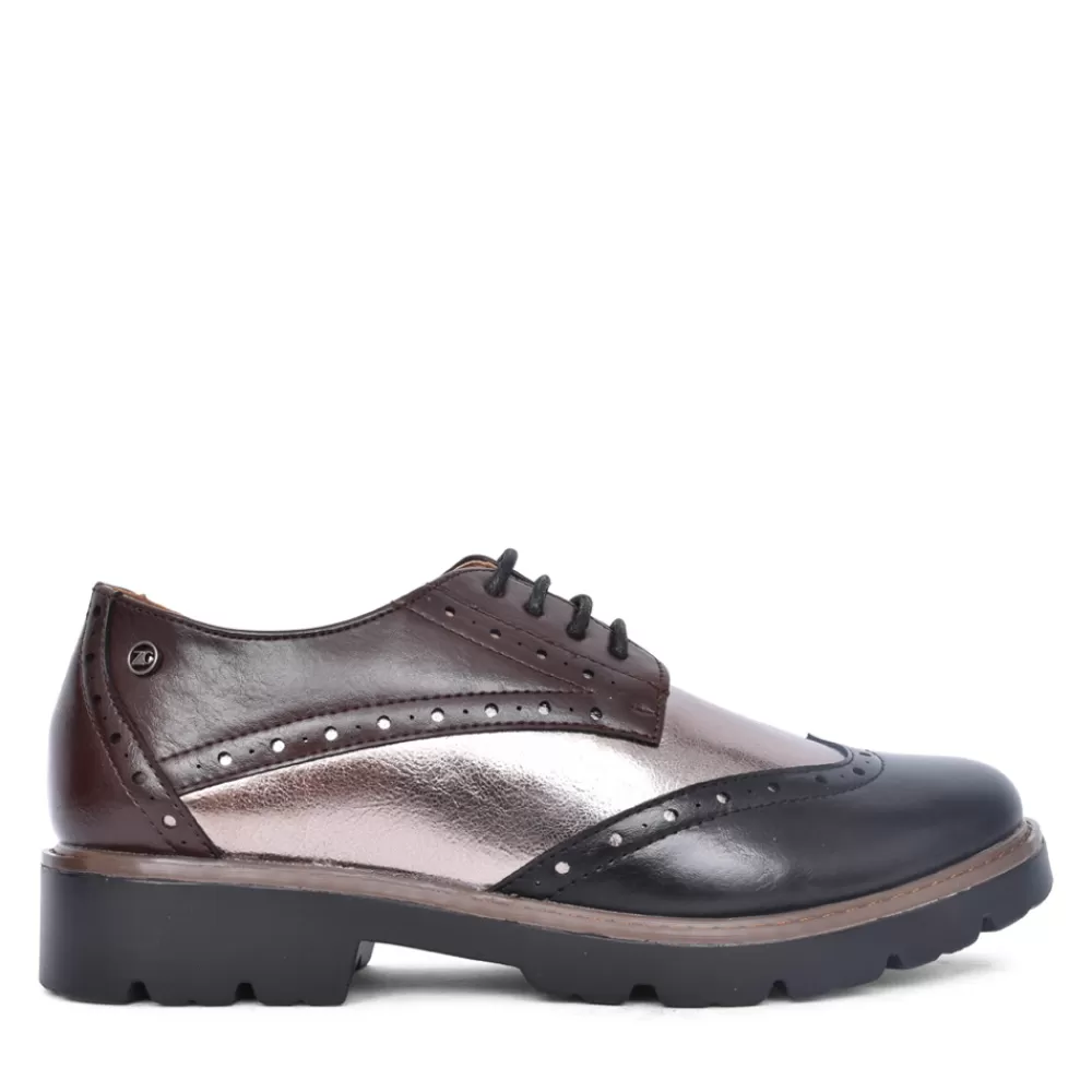 Ladies ZANNI & CO Ladies Isfaro Laced Brogue In Black Multi