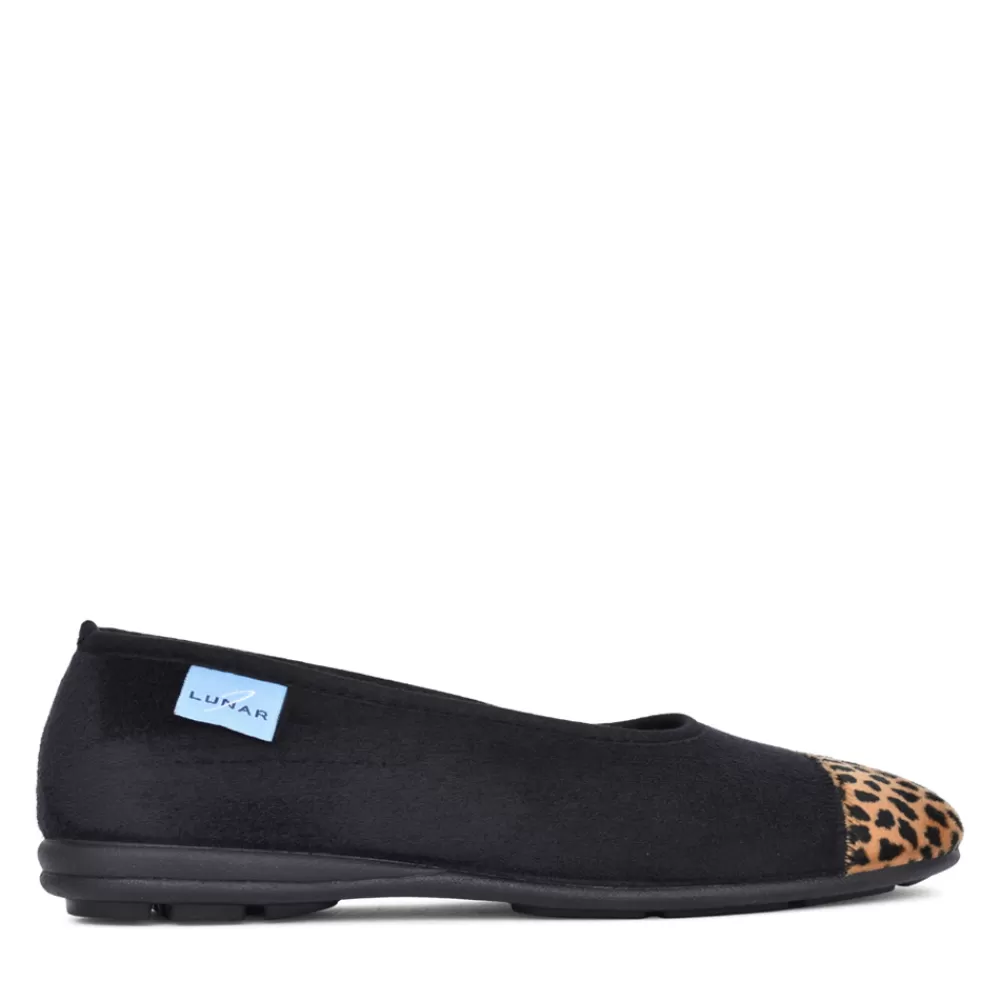 Ladies LUNAR Ladies Jessie Kla131 Pump Slipper In Black