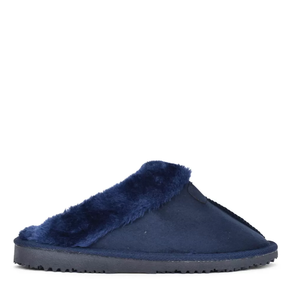 Ladies ELLA Ladies Jill Plain Mule Slipper In Navy