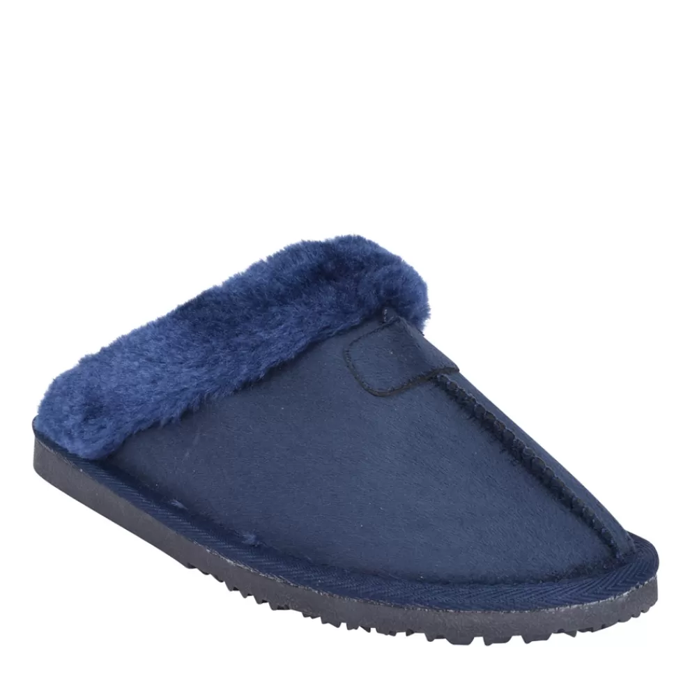 Ladies ELLA Ladies Jill Plain Mule Slipper In Navy