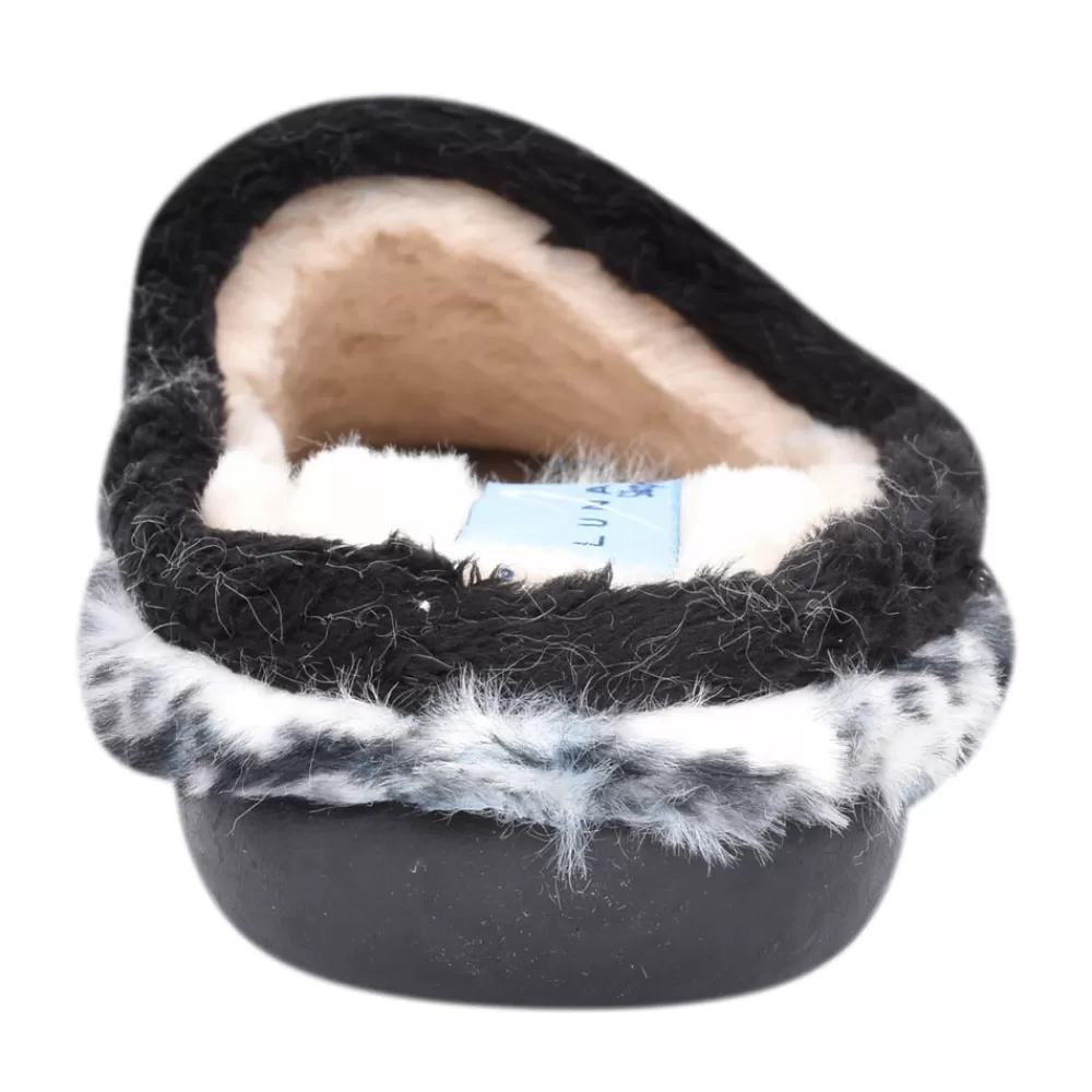 Ladies LUNAR Ladies Kassia Kla134 Mule Slipper In Zebra