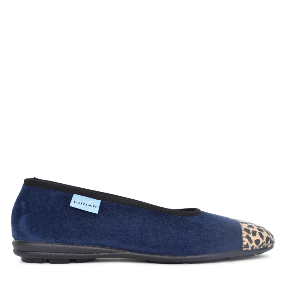 Ladies LUNAR Ladies Kla131 Jessie Pump Slipper In Blue