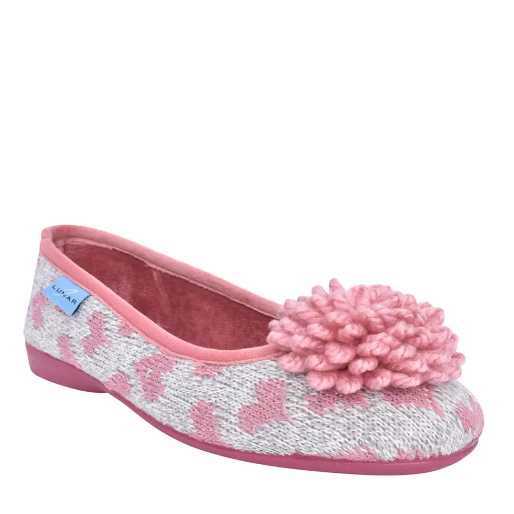 Ladies LUNAR Ladies Klz052 Alexa Pump Slipper In Pink