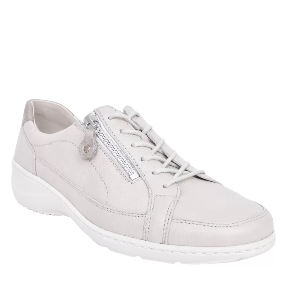 Ladies WALDLAUFER Ladies Kya 607033 Velcro Shoe In Stone