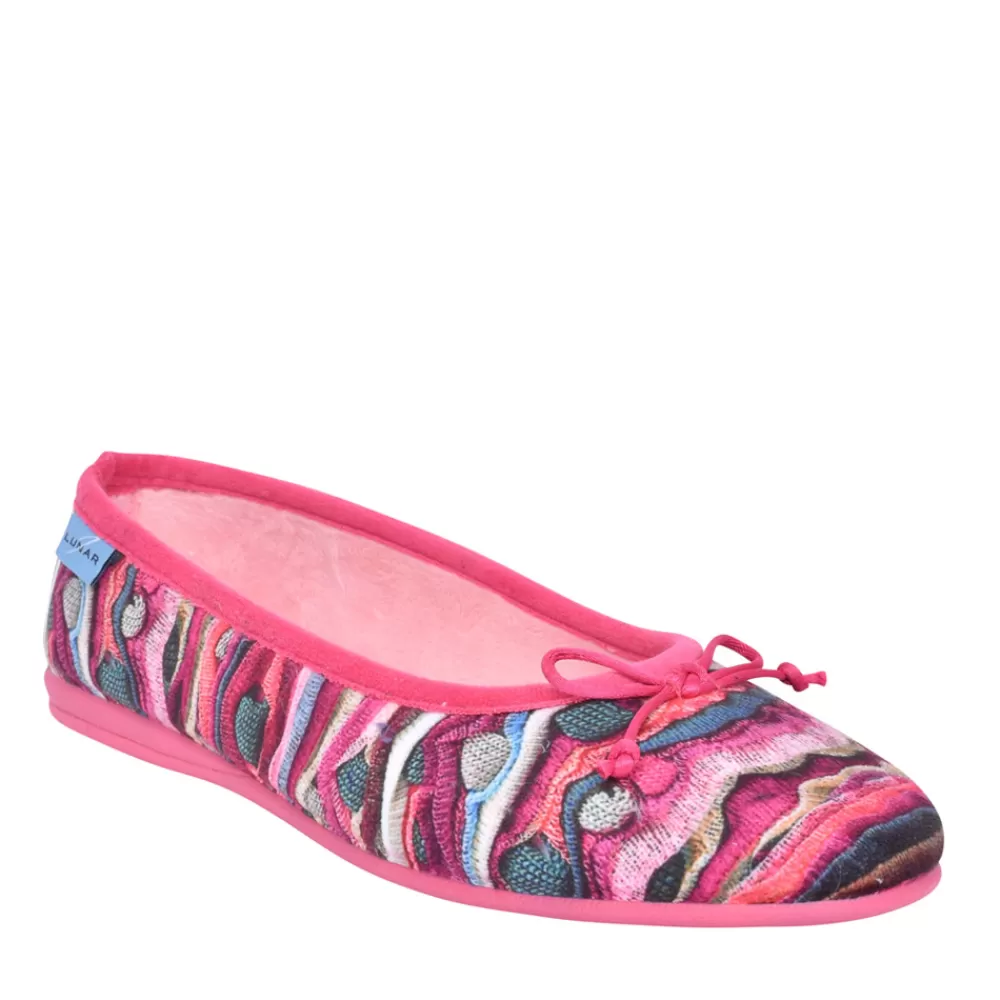 Ladies LUNAR Ladies Kyra Kla127 Pump Slipper In Pink