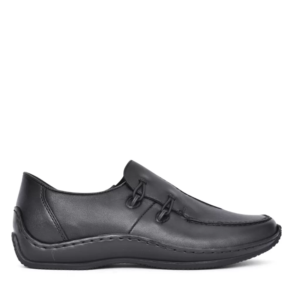 Ladies RIEKER Ladies L1751 Slip-On Shoe In Black