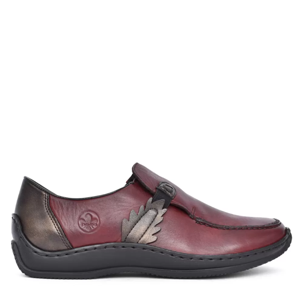 Ladies RIEKER Ladies L1759 Slip-On Shoe In Red