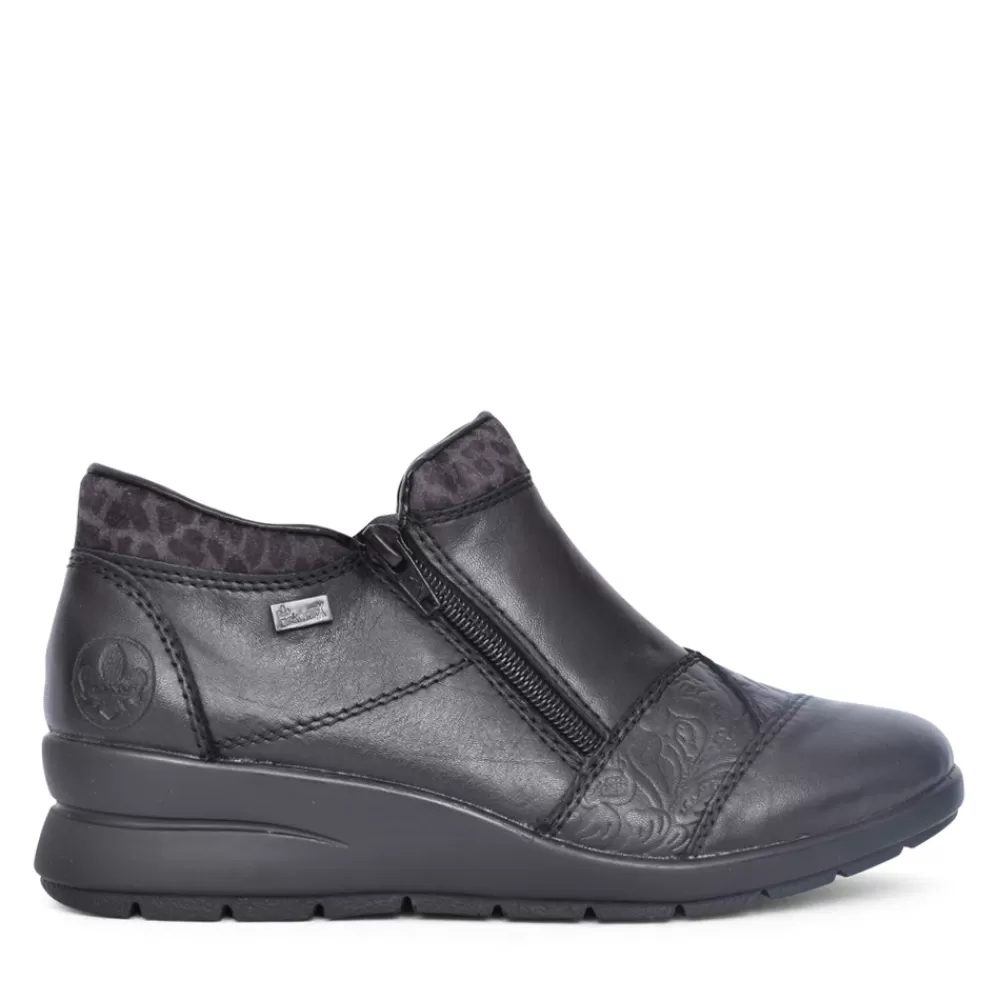 Ladies RIEKER Ladies L4881 Tex Ankle Boot In Black