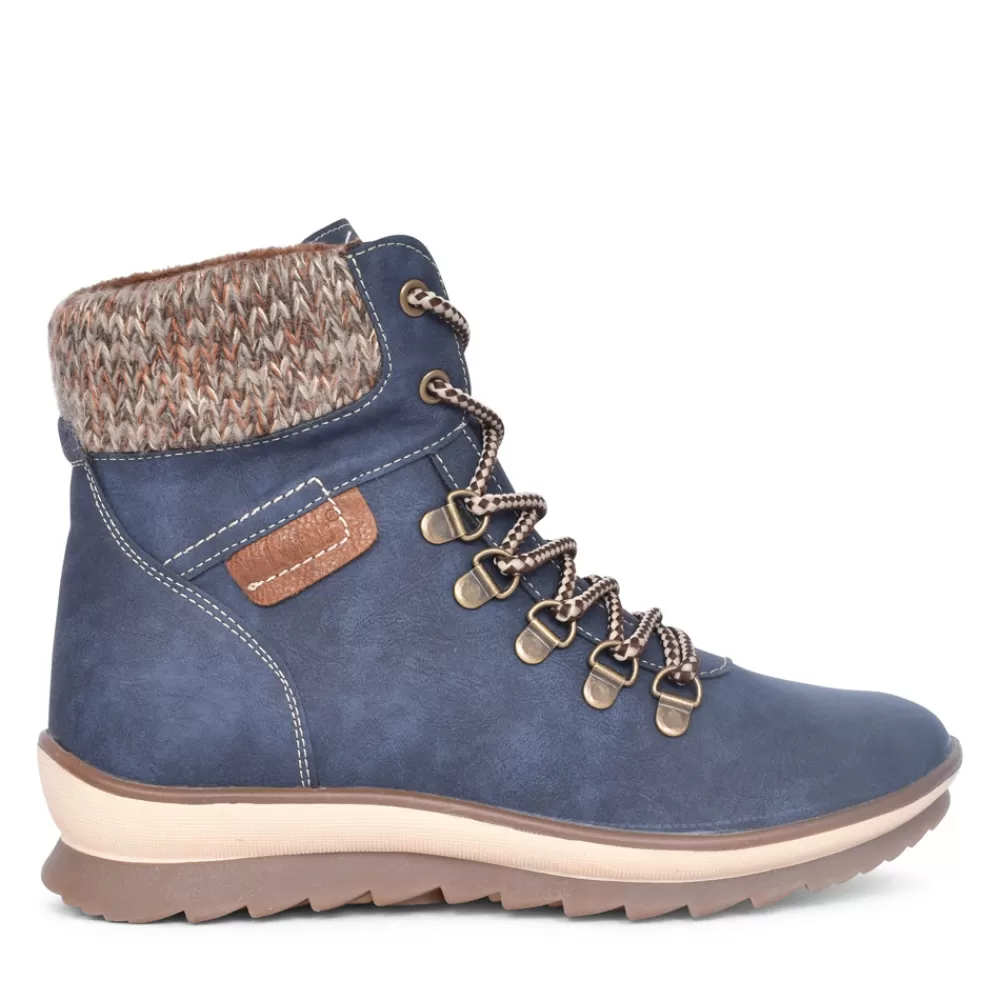 Ladies LOTUS Ladies Libby Ulb349 Laced Ankle Boot In Blue