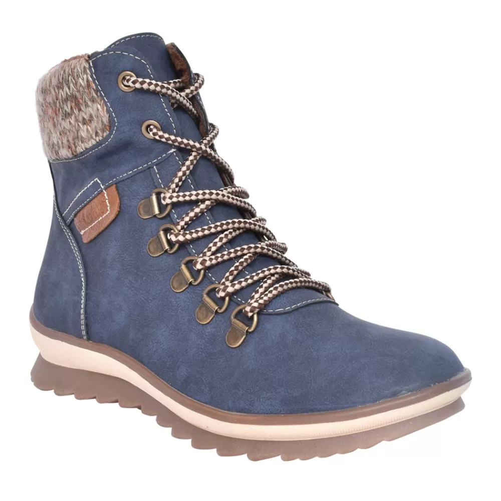 Ladies LOTUS Ladies Libby Ulb349 Laced Ankle Boot In Blue