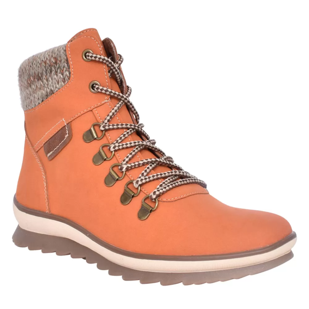 Ladies LOTUS Ladies Libby Ulb349 Laced Ankle Boot In Orange