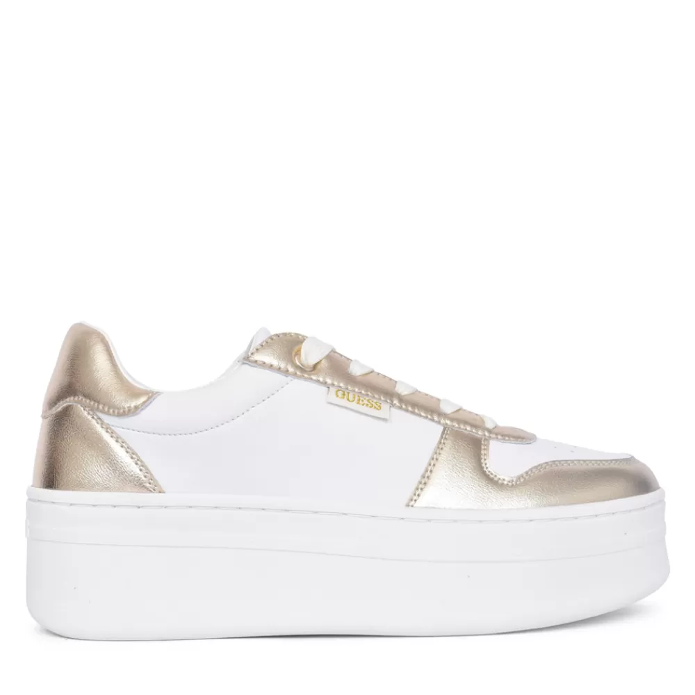 Ladies GUESS Ladies Lifet Plaform Trainer In White