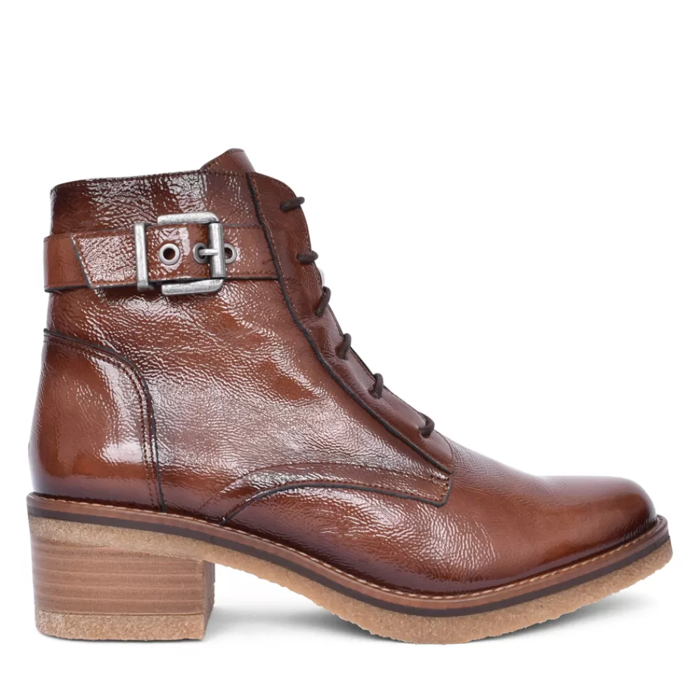 Ladies DORKING BY FLUCHOS Ladies Lucero D8686 Laced Ankle Boot In Brown
