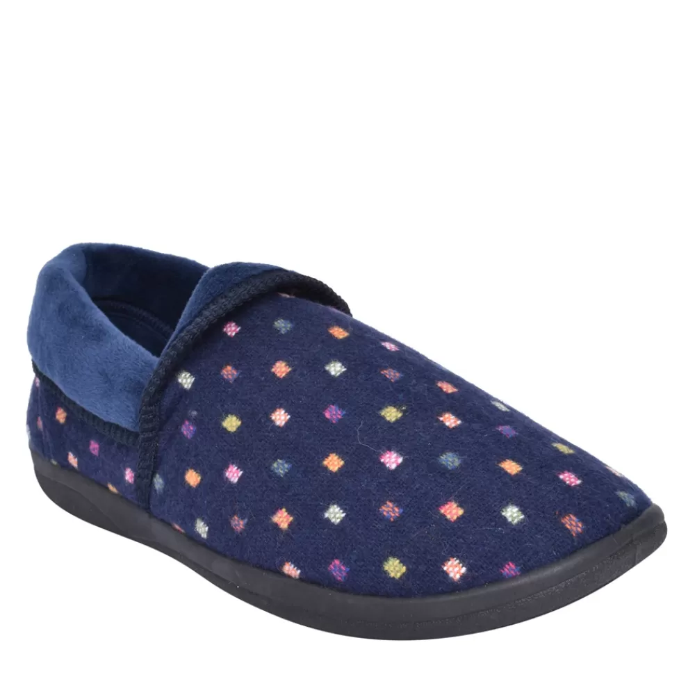 Ladies PADDERS Ladies Mellow Fold Slipper In Navy