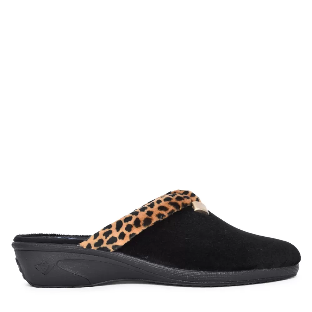 Ladies LUNAR Ladies Michelle Kla007 Mule Slipper In Black