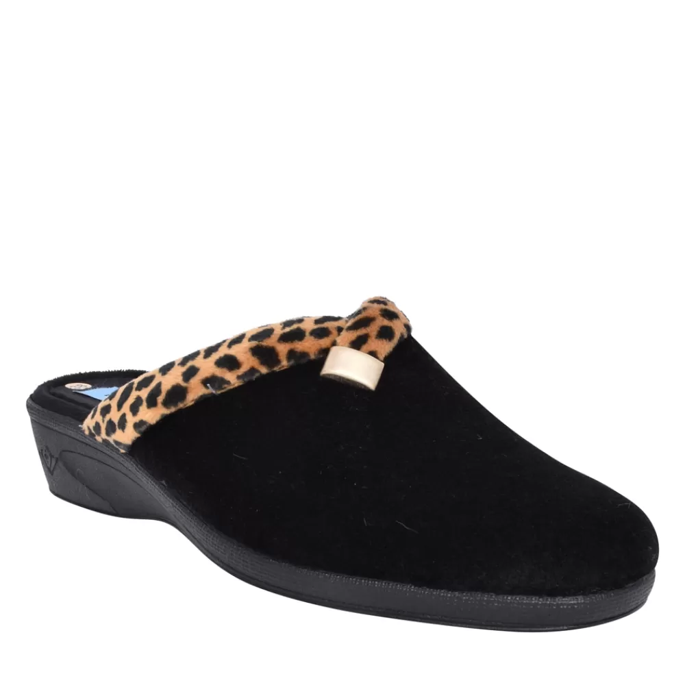 Ladies LUNAR Ladies Michelle Kla007 Mule Slipper In Black