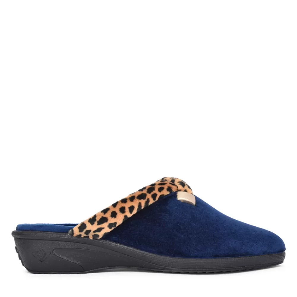 Ladies LUNAR Ladies Michelle Kla007 Mule Slipper In Blue