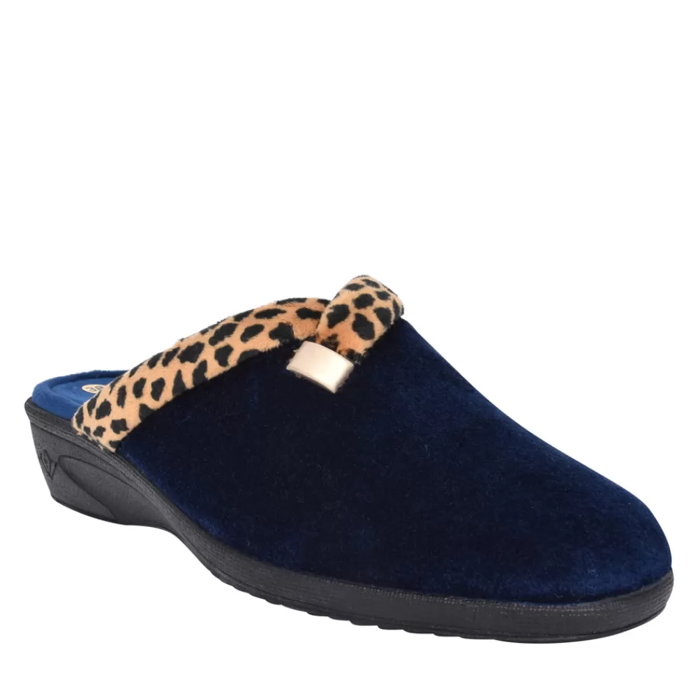 Ladies LUNAR Ladies Michelle Kla007 Mule Slipper In Blue