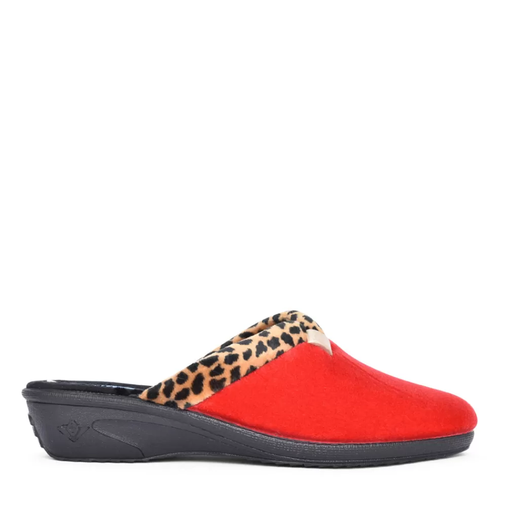 Ladies LUNAR Ladies Michelle Kla007 Mule Slipper In Red