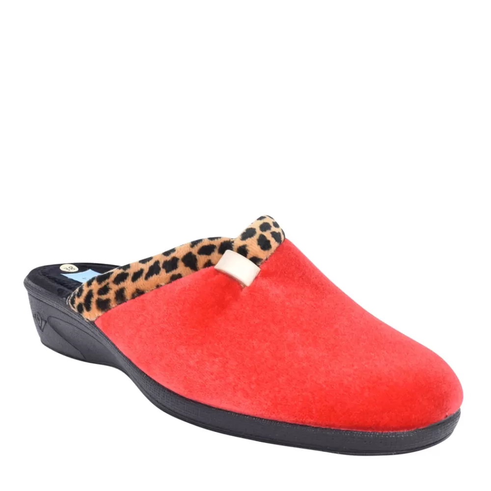 Ladies LUNAR Ladies Michelle Kla007 Mule Slipper In Red