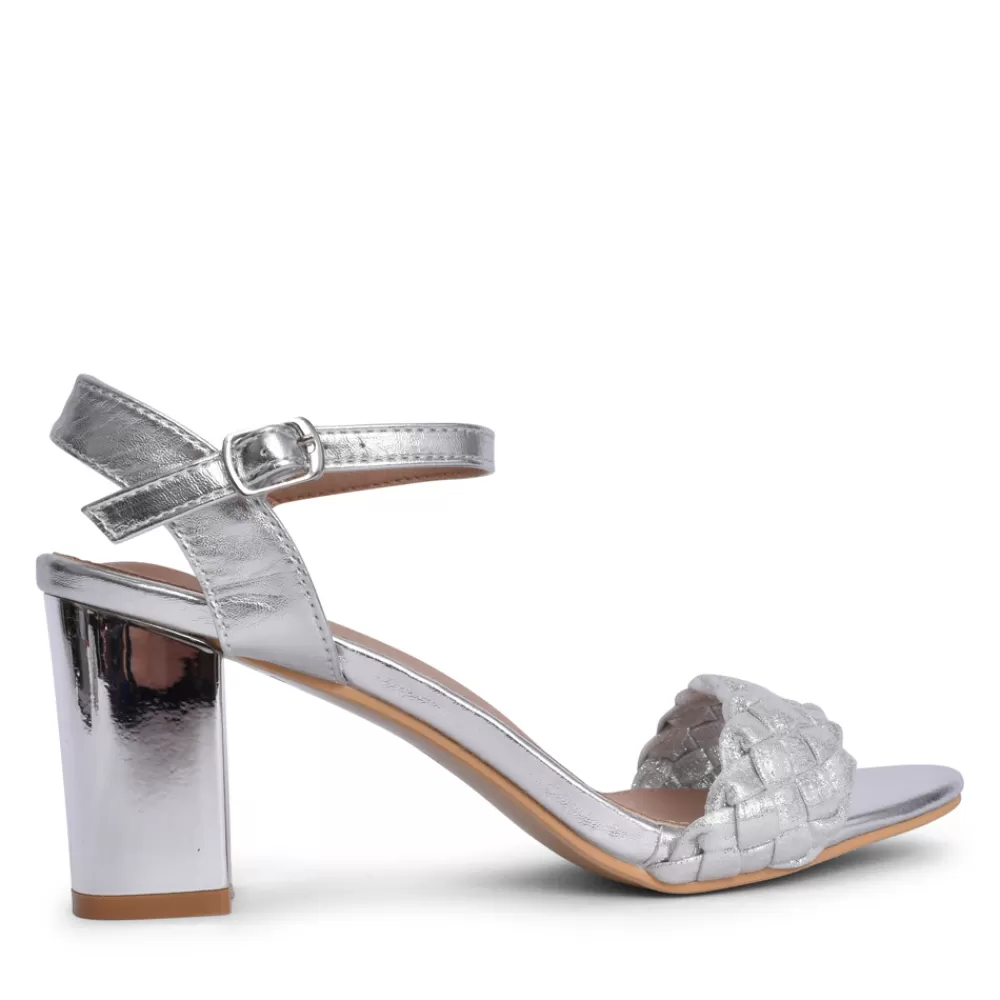 Ladies SORENTO Ladies Moyvalley Block Heel Dress Sandal In Silver