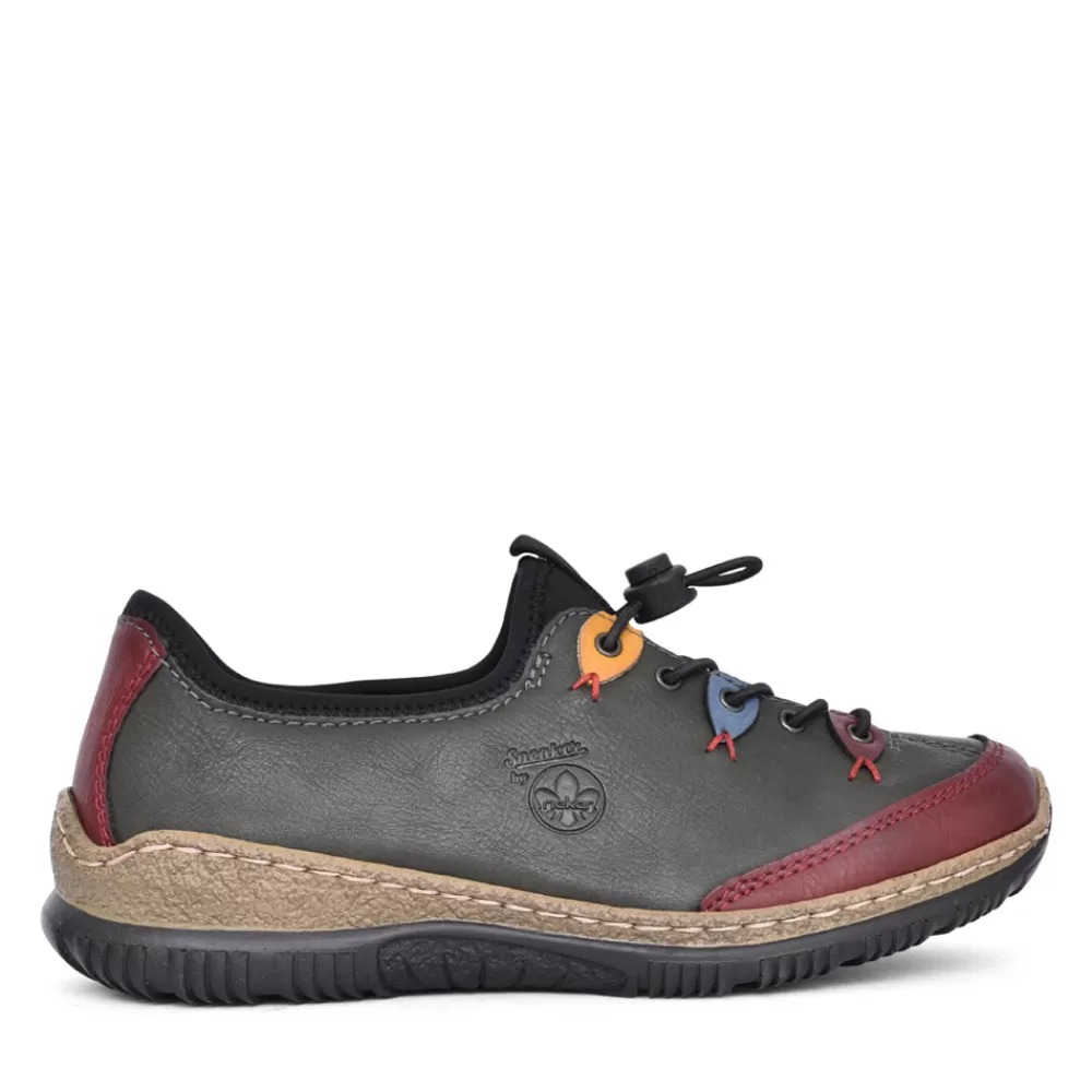 Ladies RIEKER Ladies N3271 Laced Shoe In Green