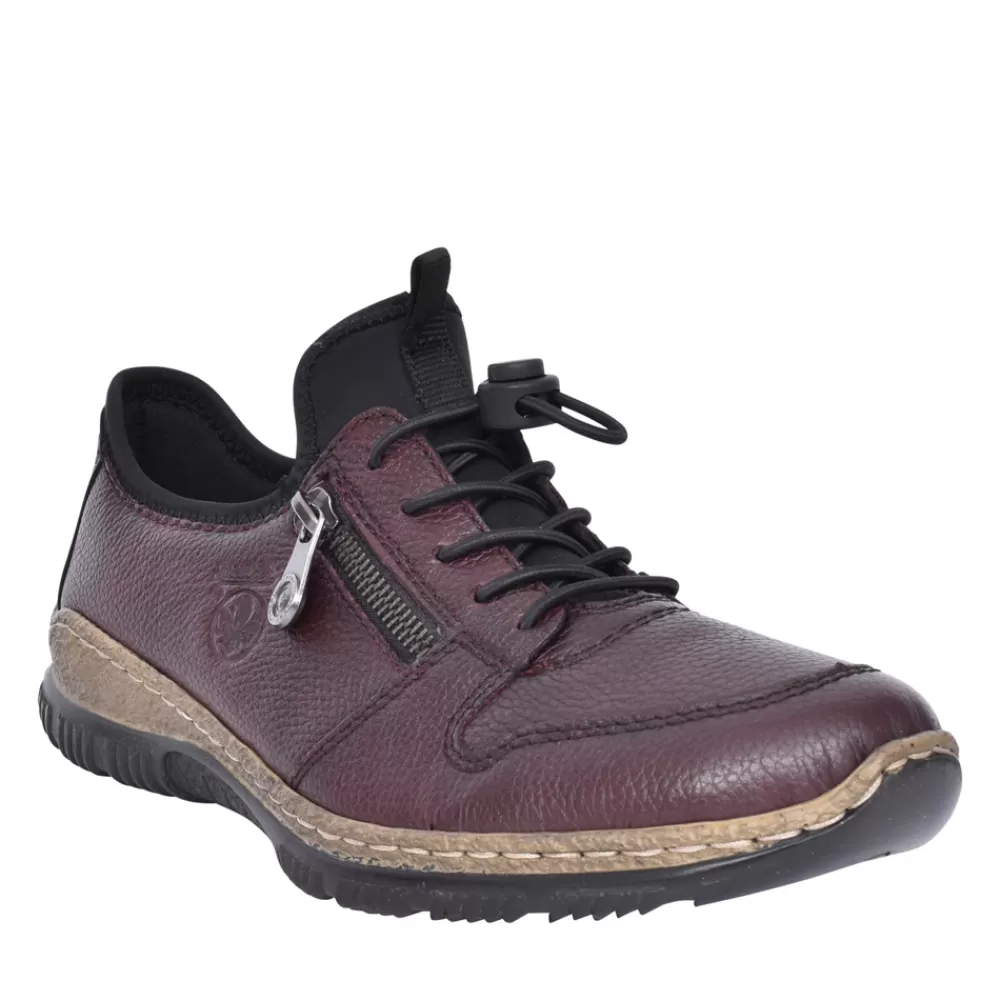 Ladies RIEKER Ladies N32Go Laced Shoe In Ox-Blood