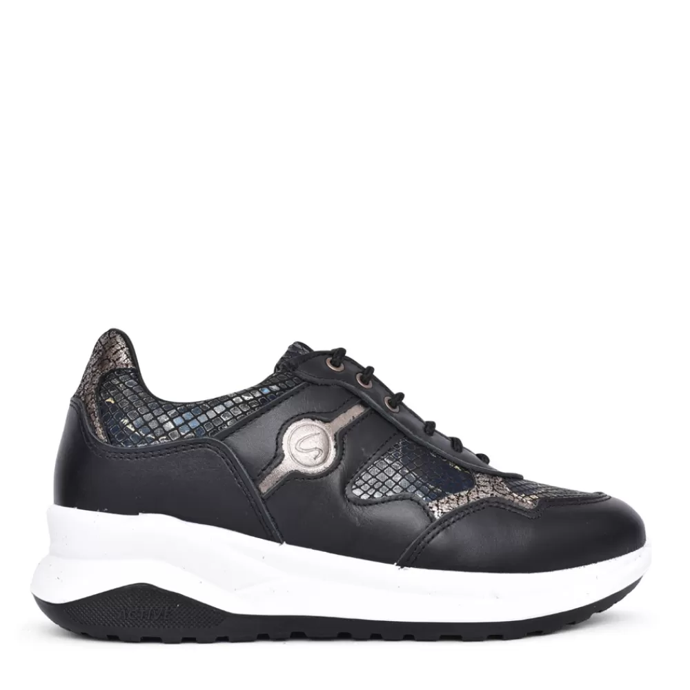Ladies GRISPORT Ladies Nightshade Wedge Trainer In Gold