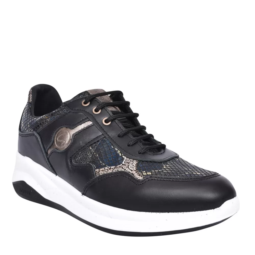 Ladies GRISPORT Ladies Nightshade Wedge Trainer In Gold