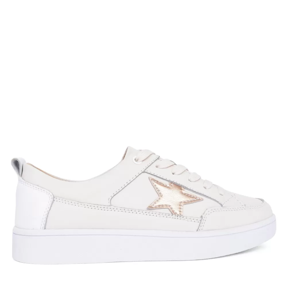 Ladies DRILLEYS Ladies Ninety Laced Trainer In Cream