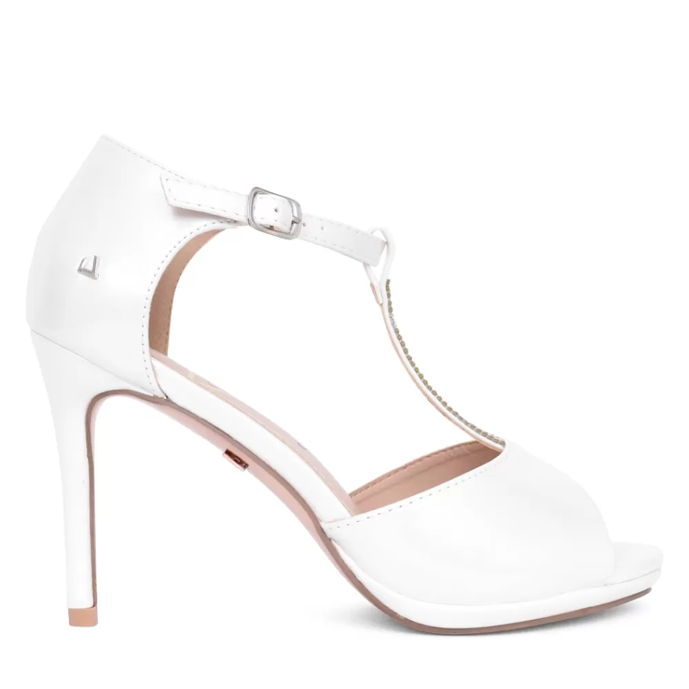 Ladies UNA HEALY Ladies Open Arms High Heel Shoe In Ivory