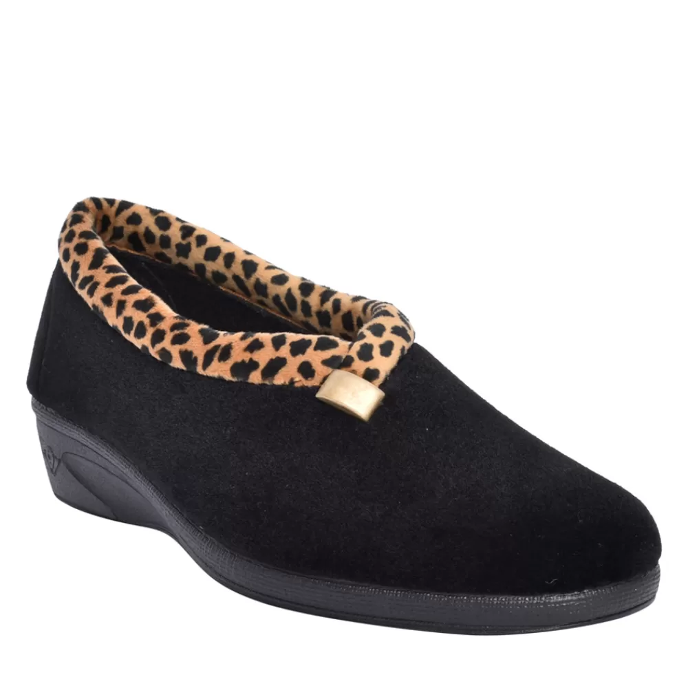 Ladies LUNAR Ladies Paloma Kla005 Slipper In Black