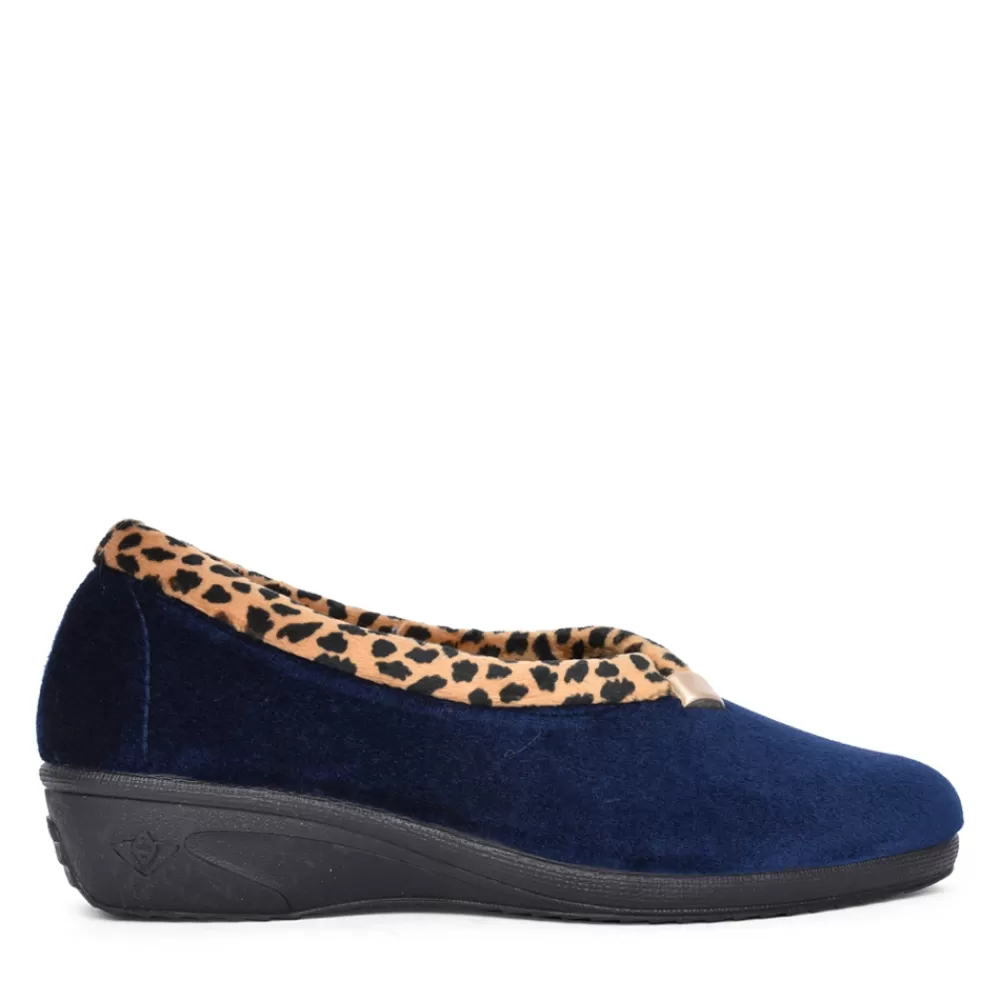 Ladies LUNAR Ladies Paloma Kla005 Slipper In Navy