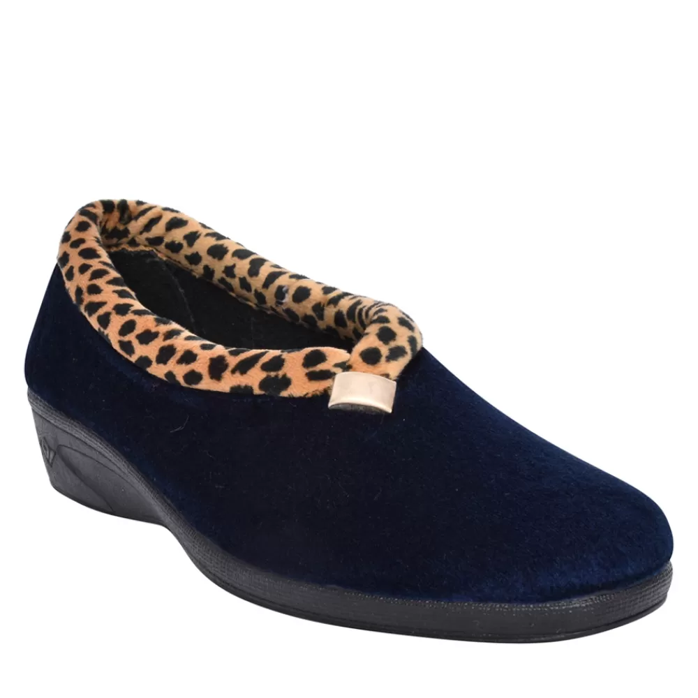 Ladies LUNAR Ladies Paloma Kla005 Slipper In Navy