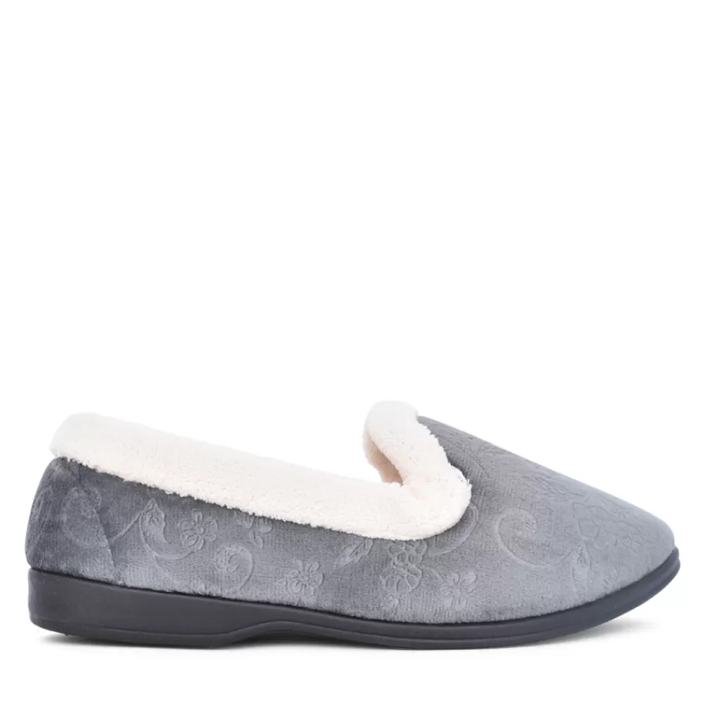 Ladies JO & JOE Ladies Pashmina Full Slipper In Grey