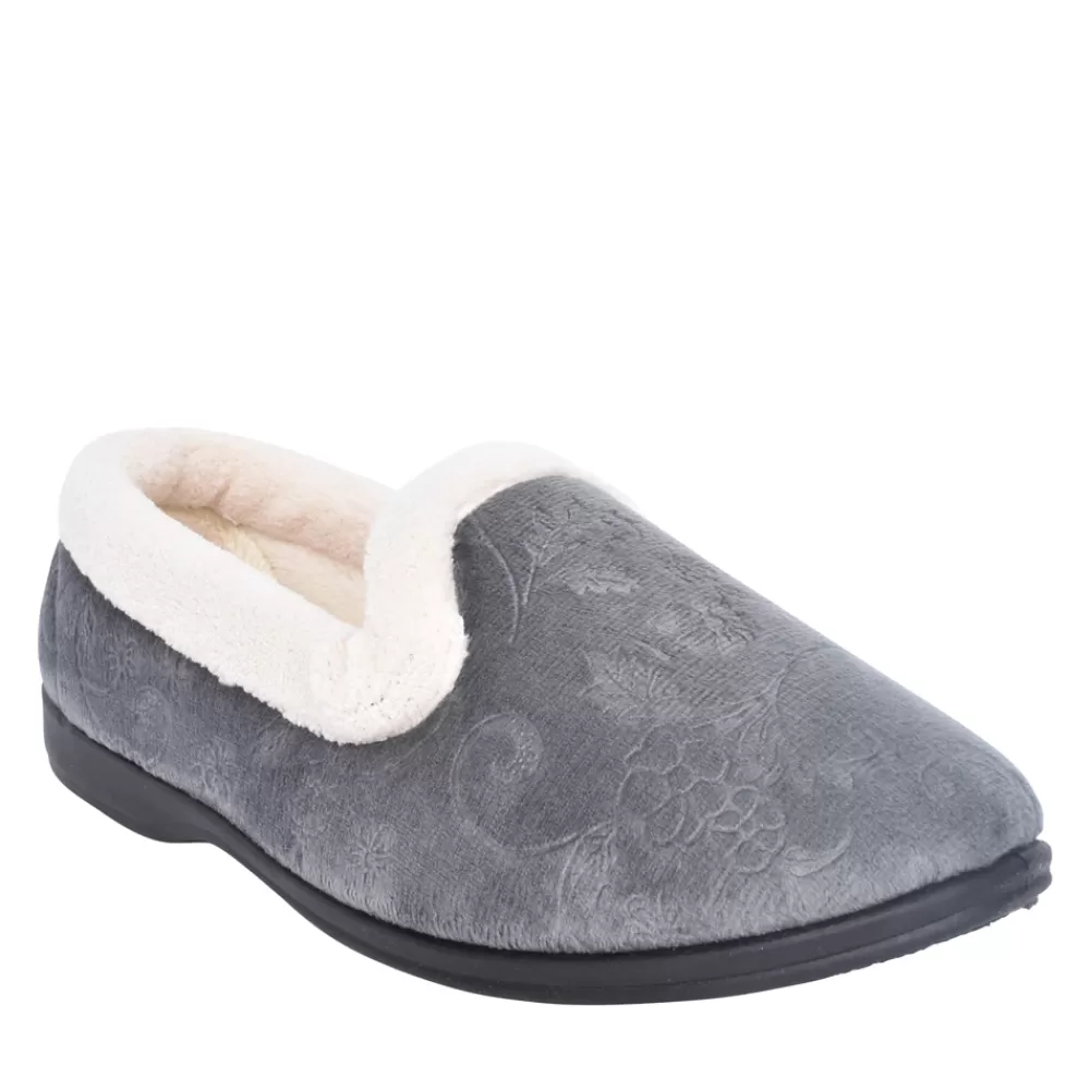 Ladies JO & JOE Ladies Pashmina Full Slipper In Grey