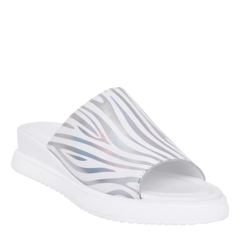 Ladies PATRIZIO COMO Ladies Pinerolo Wedge Mule In White
