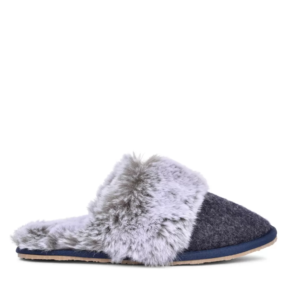 Ladies LAZY DOGZ Ladies Pippin Kld 410 Mule Slipper In Navy