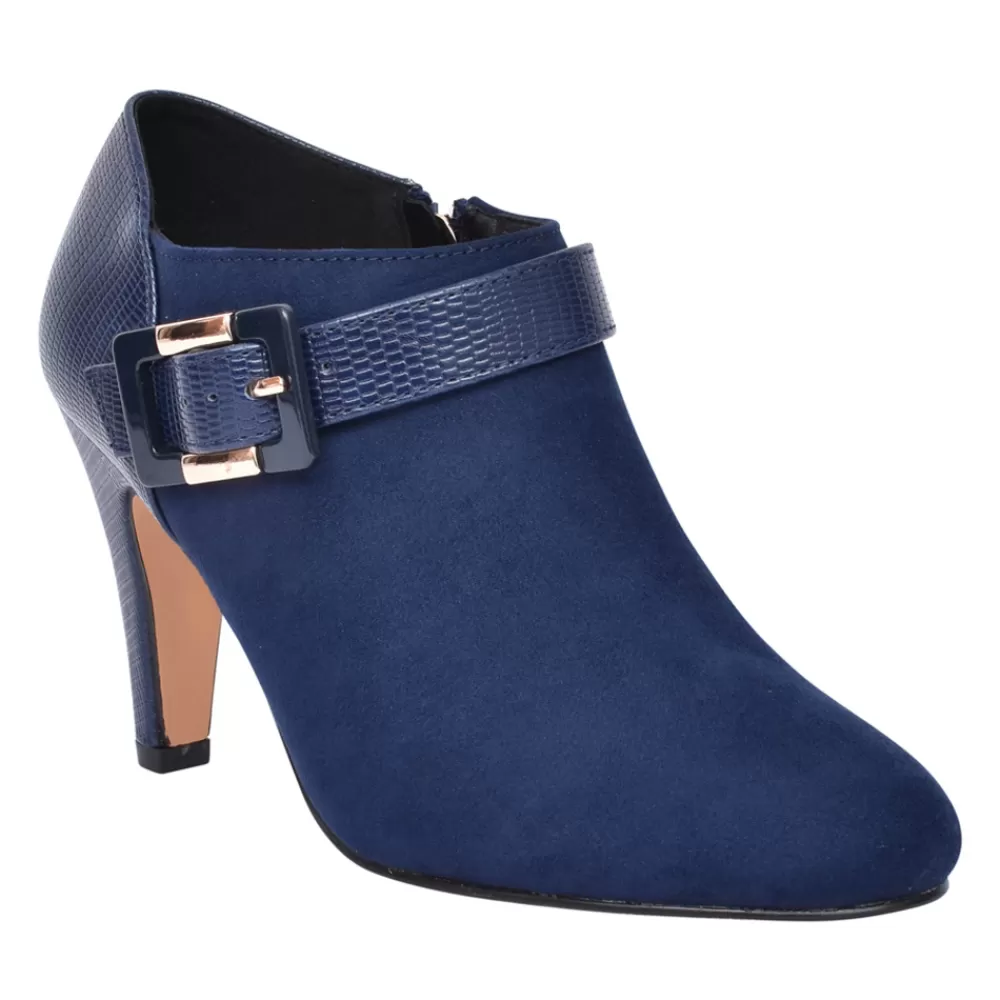 Ladies LOTUS Ladies Platt Uls420 Medium Heel Shoe Boot In Navy