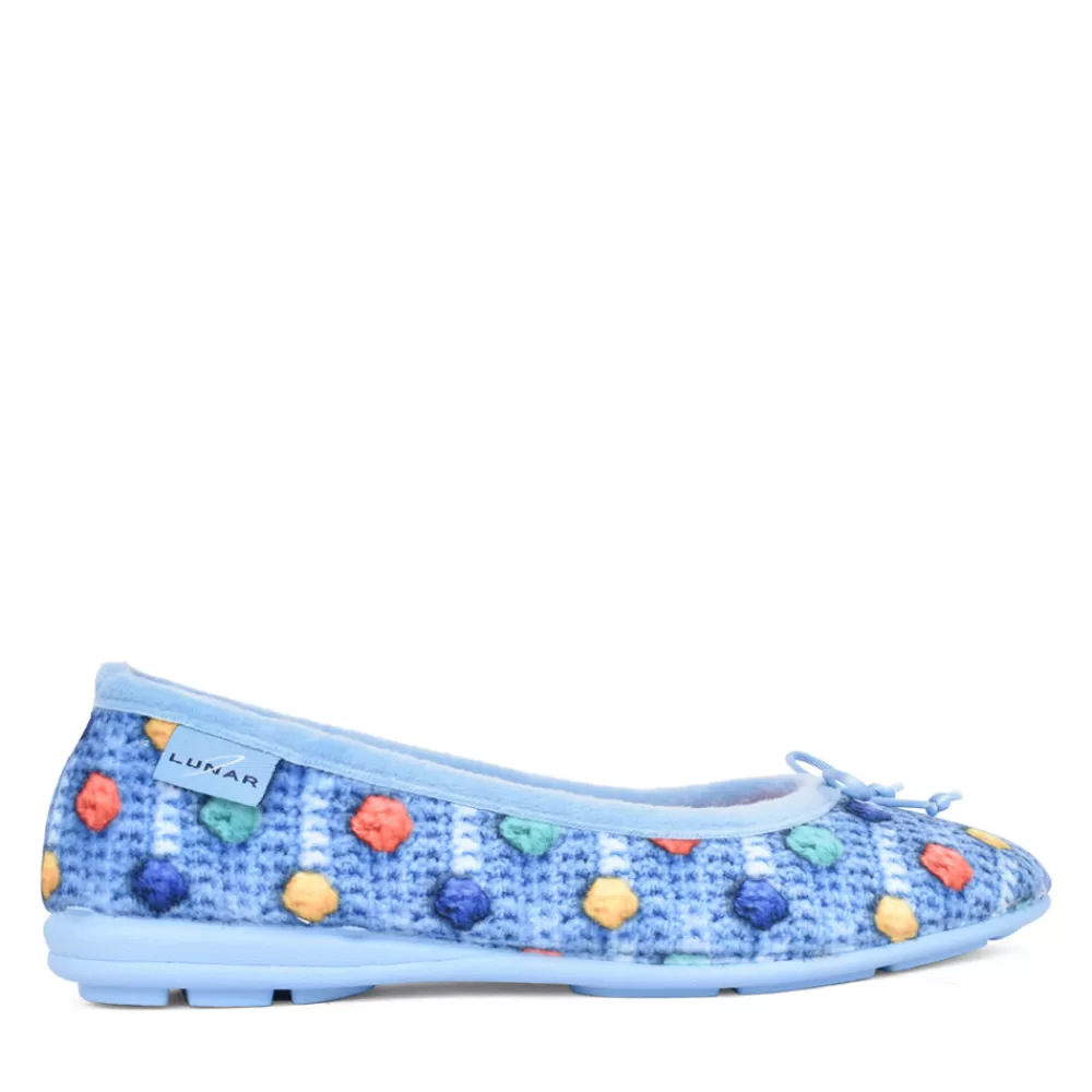 Ladies LUNAR Ladies Popple Kla176 Pump Slipper In Blue