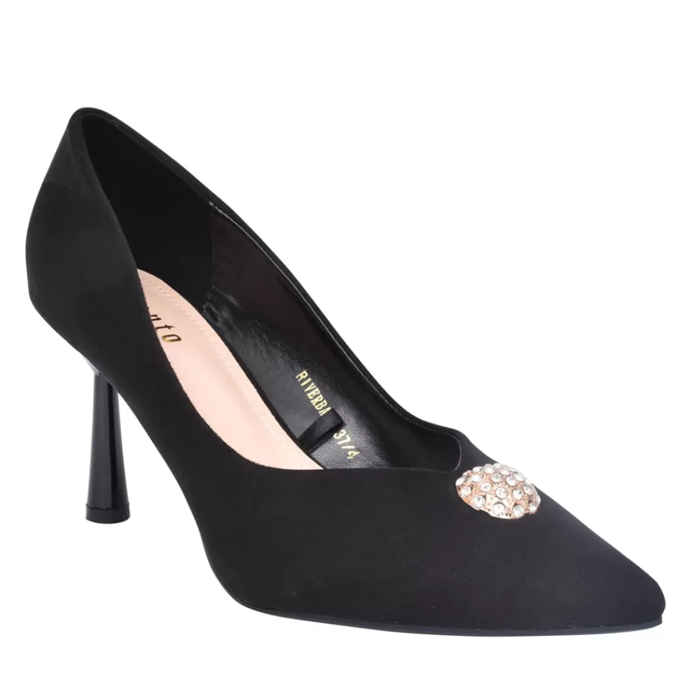 Ladies SORENTO Ladies Riverbank Court Shoe In Black