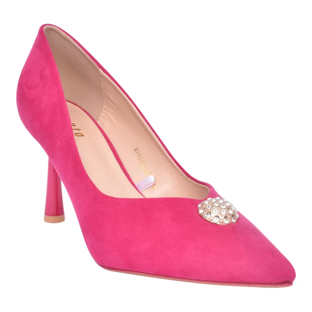 Ladies SORENTO Ladies Riverbank Court Shoe In Hot Pink